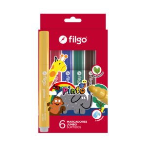 Marcador x6 maxi punta cónica Pinto Jumbo Filgo