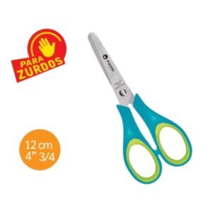 Tijera Escolar Pizzini 12cm Mango Soft Zurdos PS51CZ