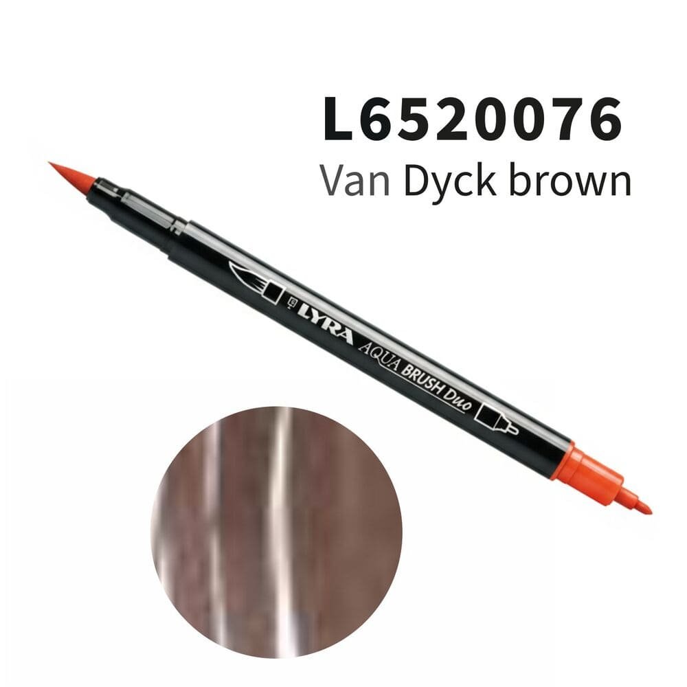 Lyra Aqua Brush Duo 076 - Marron Van Dyck x unidad Lyra