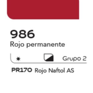 Acuarela Alba 10ml G2 986 Rojo Permanente