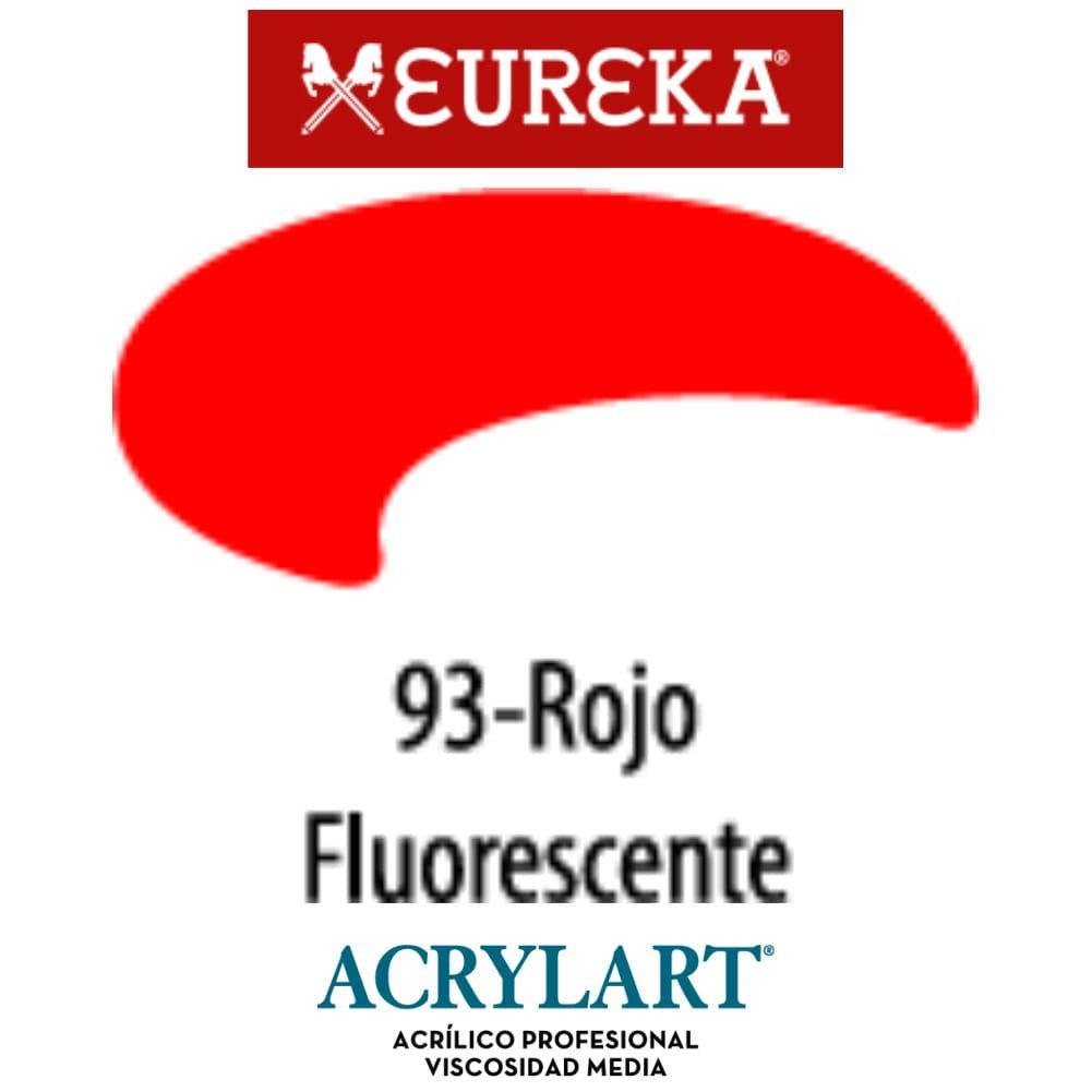 Acrilico Eureka x250ml 93 Rojo Fluo